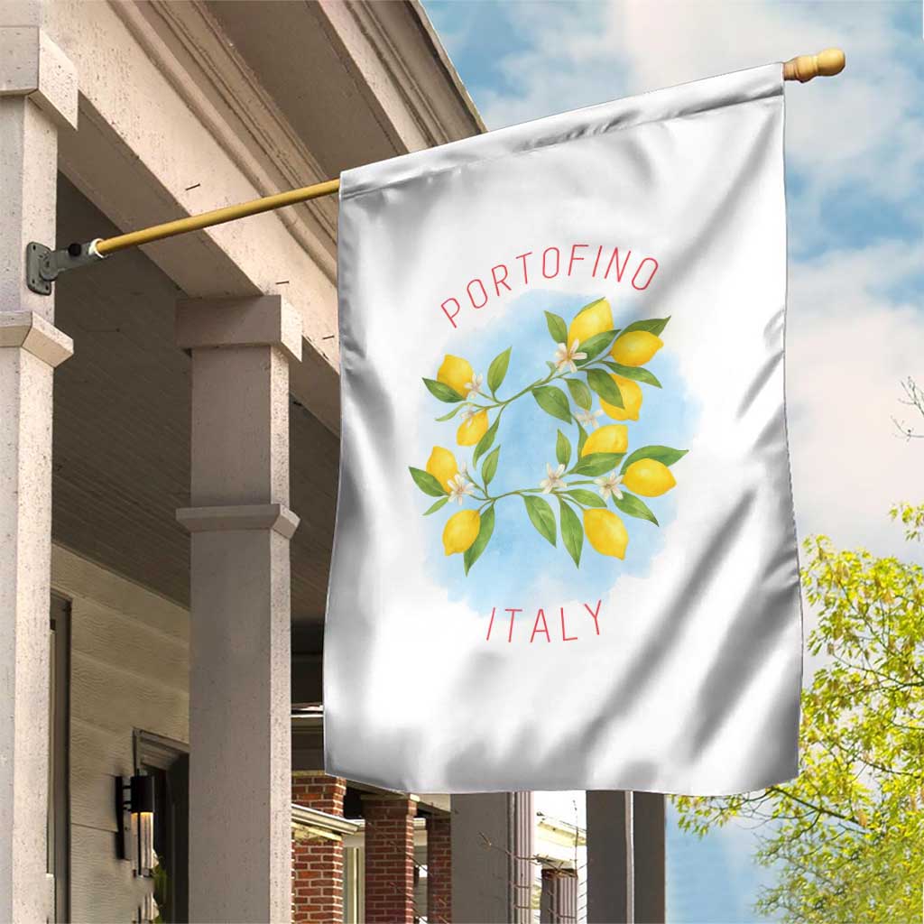 Portofino Italy Lemons Garden Flag Vintage Coastal Europe Travel Summer Vibe Aesthetic - Wonder Print Shop