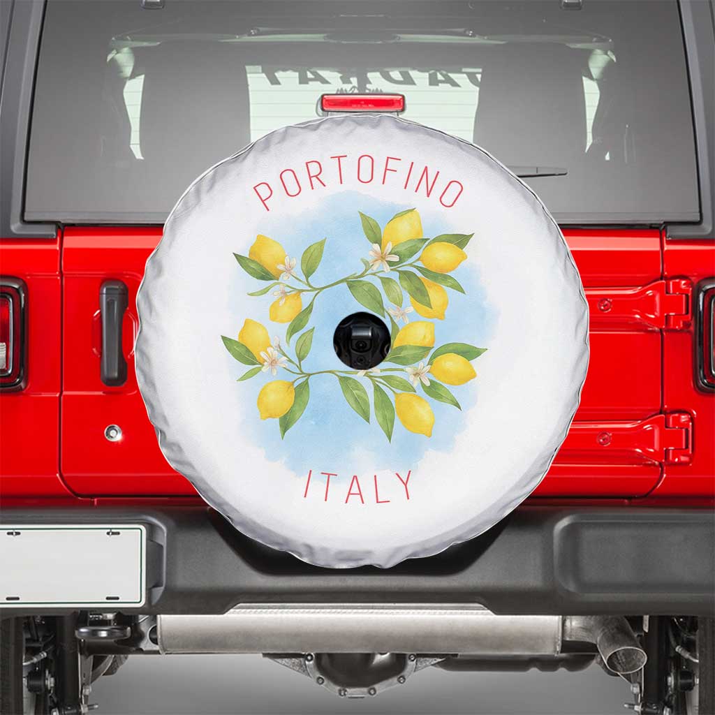 Portofino Italy Lemons Spare Tire Cover Vintage Coastal Europe Travel Summer Vibe Aesthetic - Wonder Print Shop