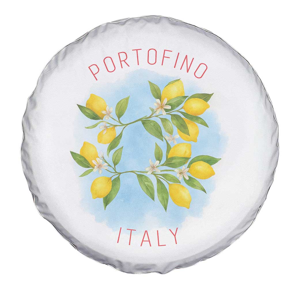 Portofino Italy Lemons Spare Tire Cover Vintage Coastal Europe Travel Summer Vibe Aesthetic - Wonder Print Shop