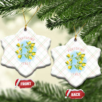 Portofino Italy Lemons Ceramic Ornament Vintage Coastal Europe Travel Summer Vibe Aesthetic - Wonder Print Shop