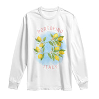 Portofino Italy Lemons Long Sleeve Shirt Vintage Coastal Europe Travel Summer Vibe Aesthetic - Wonder Print Shop