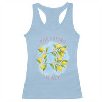 Portofino Italy Lemons Racerback Tank Top Vintage Coastal Europe Travel Summer Vibe Aesthetic - Wonder Print Shop
