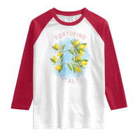 Portofino Italy Lemons Raglan Shirt Vintage Coastal Europe Travel Summer Vibe Aesthetic - Wonder Print Shop