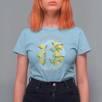 Portofino Italy Lemons T Shirt For Women Vintage Coastal Europe Travel Summer Vibe Aesthetic - Wonder Print Shop