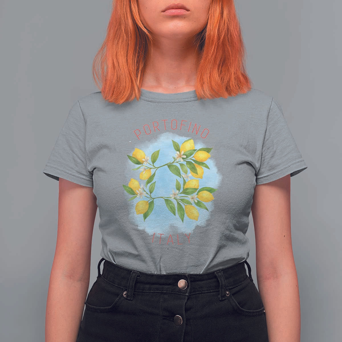 Portofino Italy Lemons T Shirt For Women Vintage Coastal Europe Travel Summer Vibe Aesthetic - Wonder Print Shop