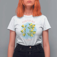 Portofino Italy Lemons T Shirt For Women Vintage Coastal Europe Travel Summer Vibe Aesthetic - Wonder Print Shop