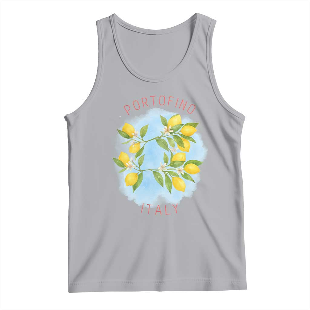 Portofino Italy Lemons Tank Top Vintage Coastal Europe Travel Summer Vibe Aesthetic - Wonder Print Shop
