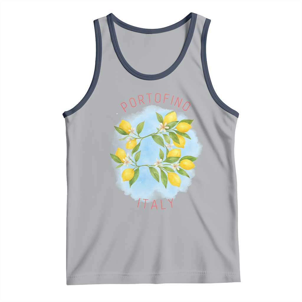 Portofino Italy Lemons Tank Top Vintage Coastal Europe Travel Summer Vibe Aesthetic - Wonder Print Shop