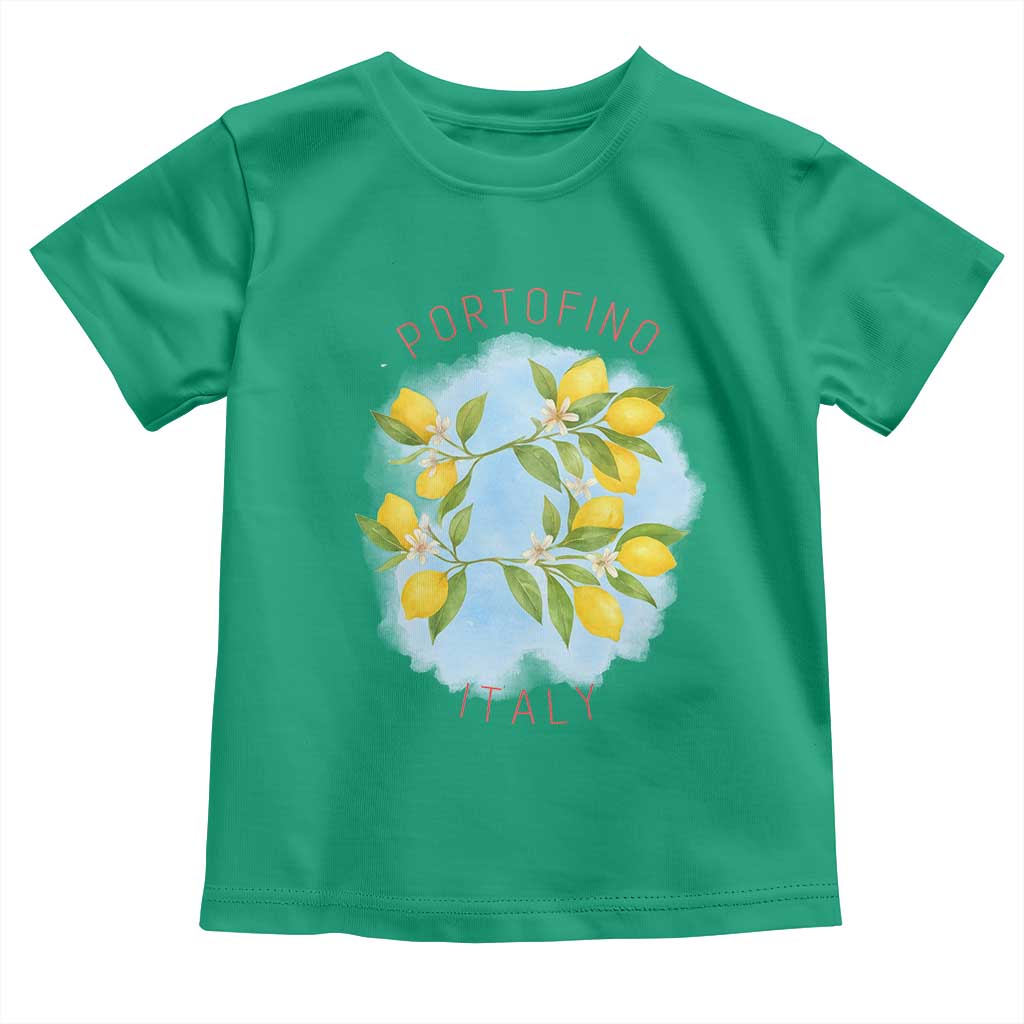 Portofino Italy Lemons Toddler T Shirt Vintage Coastal Europe Travel Summer Vibe Aesthetic - Wonder Print Shop