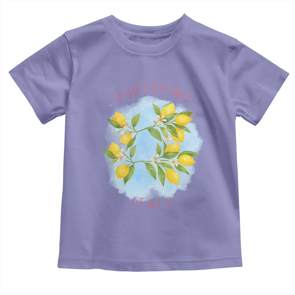 Portofino Italy Lemons Toddler T Shirt Vintage Coastal Europe Travel Summer Vibe Aesthetic - Wonder Print Shop