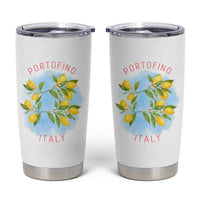 Portofino Italy Lemons Tumbler Cup Vintage Coastal Europe Travel Summer Vibe Aesthetic - Wonder Print Shop