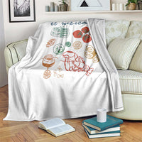 Il Mercato Italian Food Market Aesthetic Throw Blanket Summer Amalfi Coast La Dolce Vita TS02