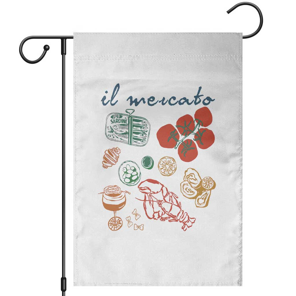 Il Mercato Italian Food Market Aesthetic Garden Flag Summer Amalfi Coast La Dolce Vita TS02