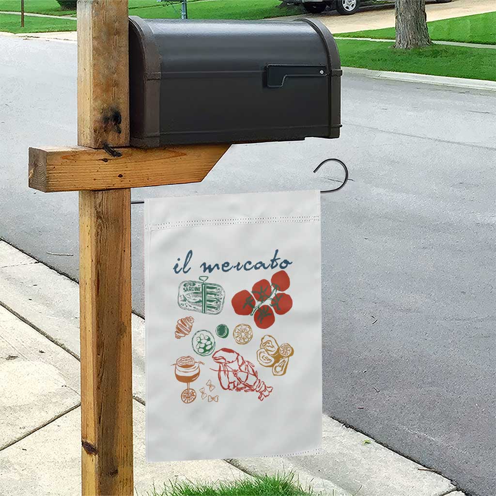 Il Mercato Italian Food Market Aesthetic Garden Flag Summer Amalfi Coast La Dolce Vita TS02