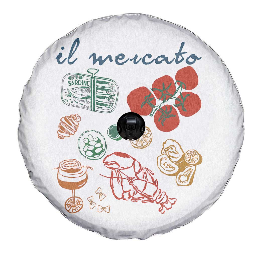 Il Mercato Italian Food Market Aesthetic Spare Tire Cover Summer Amalfi Coast La Dolce Vita TS02