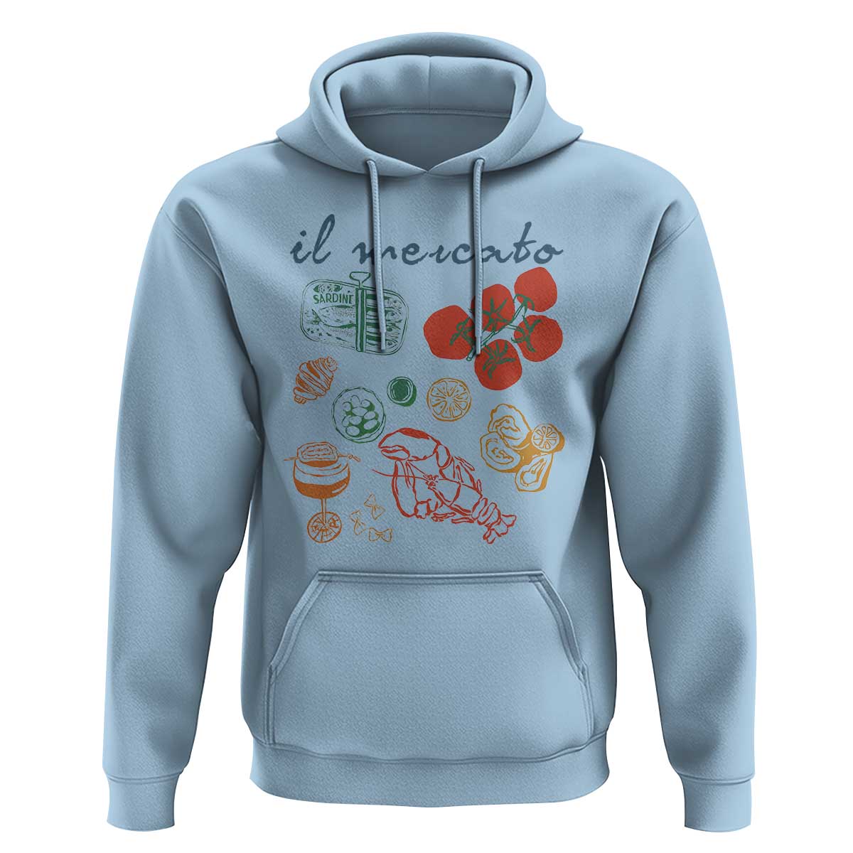 Il Mercato Italian Food Market Aesthetic Hoodie Summer Amalfi Coast La Dolce Vita TS02