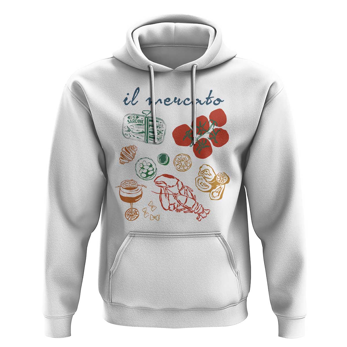 Il Mercato Italian Food Market Aesthetic Hoodie Summer Amalfi Coast La Dolce Vita - Wonder Print Shop