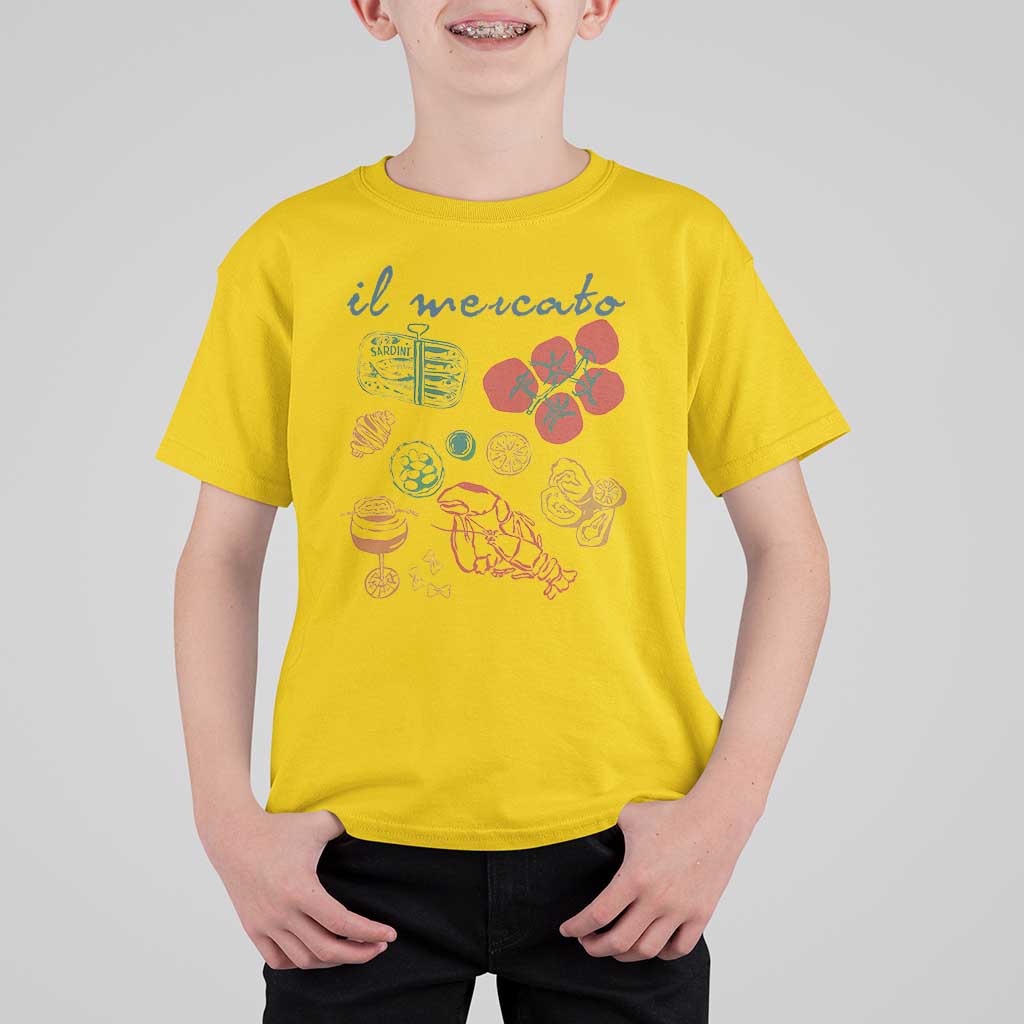Il Mercato Italian Food Market Aesthetic T Shirt For Kid Summer Amalfi Coast La Dolce Vita TS02