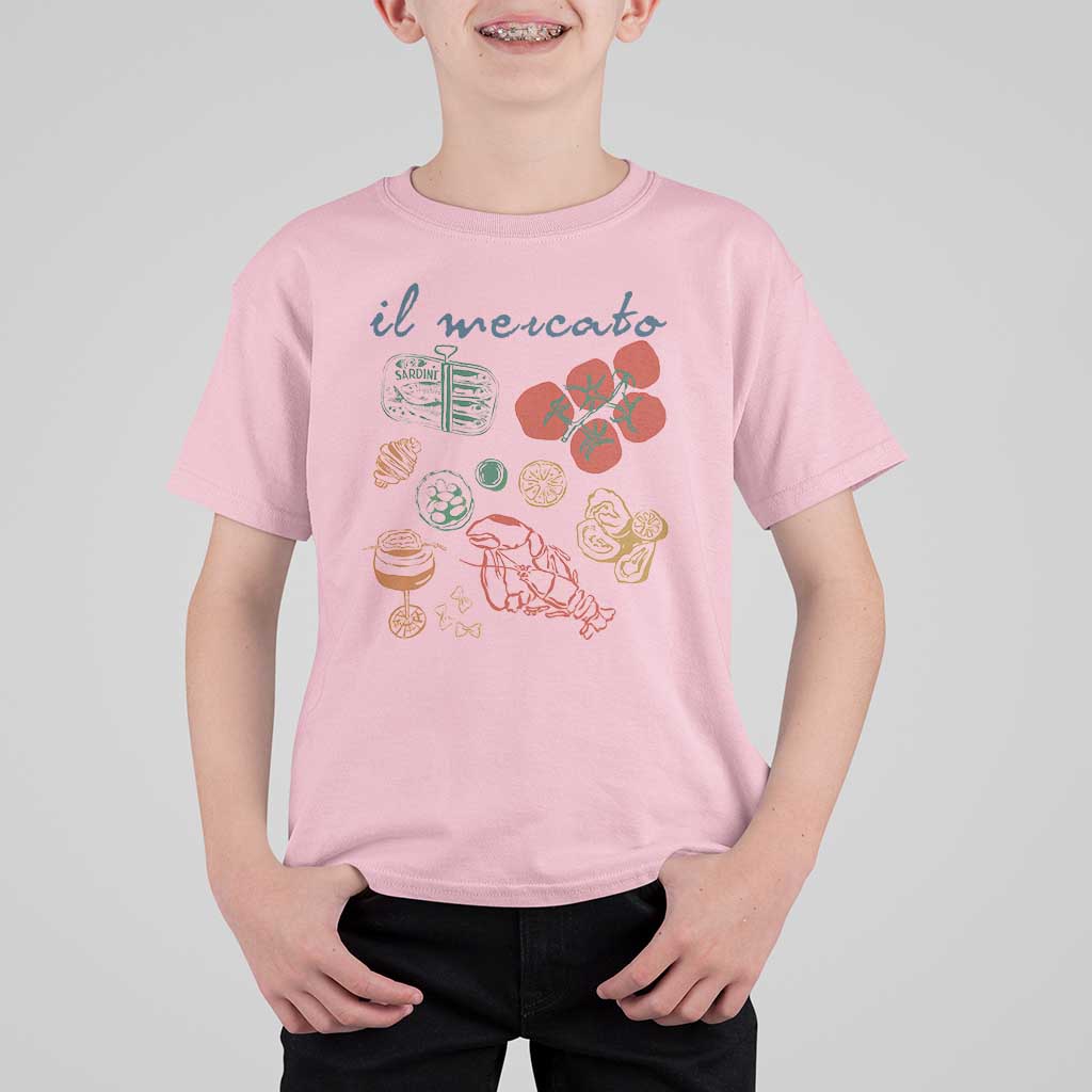 Il Mercato Italian Food Market Aesthetic T Shirt For Kid Summer Amalfi Coast La Dolce Vita TS02