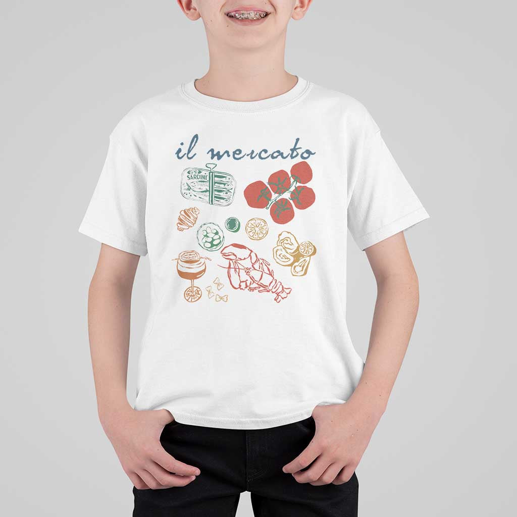 Il Mercato Italian Food Market Aesthetic T Shirt For Kid Summer Amalfi Coast La Dolce Vita TS02