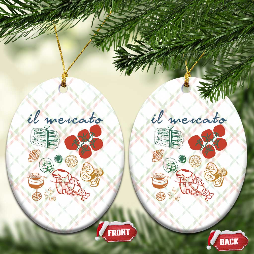 Il Mercato Italian Food Market Aesthetic Ceramic Ornament Summer Amalfi Coast La Dolce Vita - Wonder Print Shop