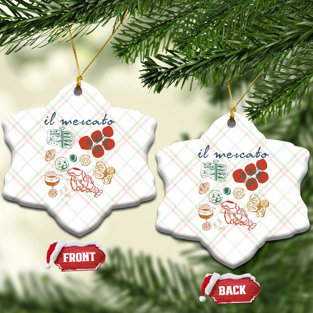 Il Mercato Italian Food Market Aesthetic Ceramic Ornament Summer Amalfi Coast La Dolce Vita - Wonder Print Shop