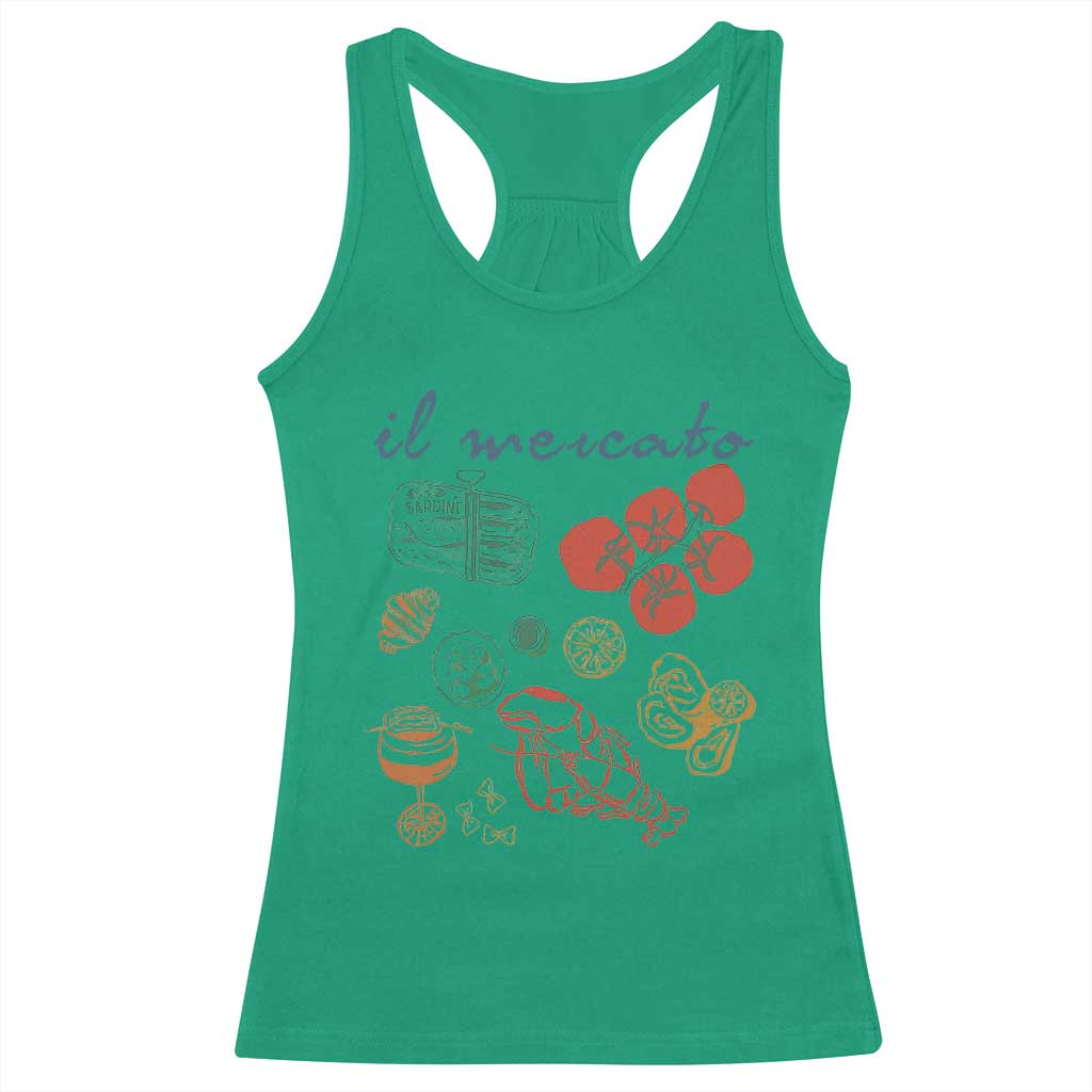 Il Mercato Italian Food Market Aesthetic Racerback Tank Top Summer Amalfi Coast La Dolce Vita TS02