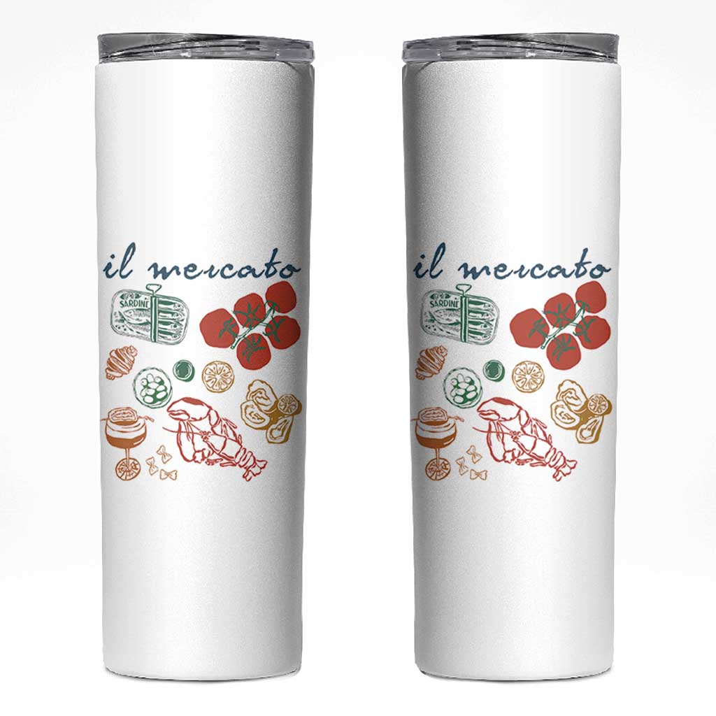 Il Mercato Italian Food Market Aesthetic Skinny Tumbler Summer Amalfi Coast La Dolce Vita TS02
