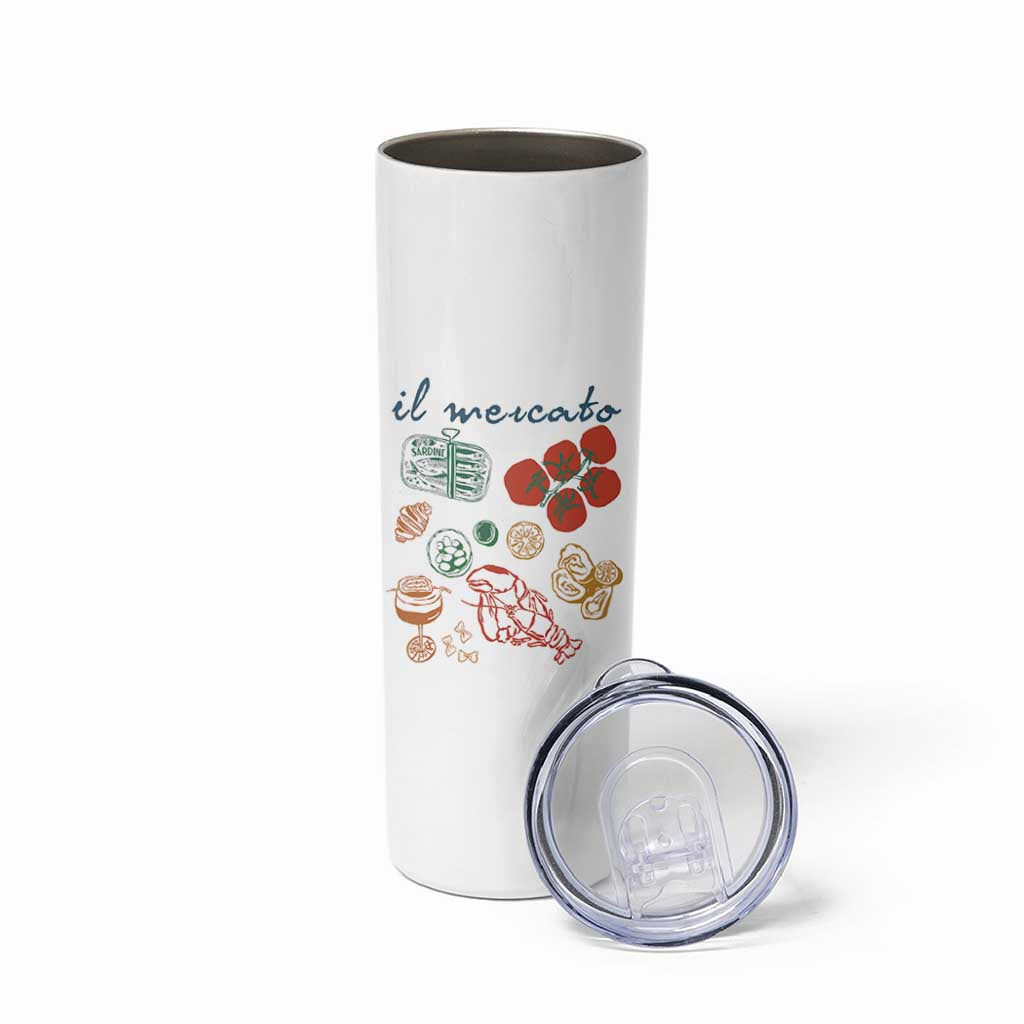 Il Mercato Italian Food Market Aesthetic Skinny Tumbler Summer Amalfi Coast La Dolce Vita TS02