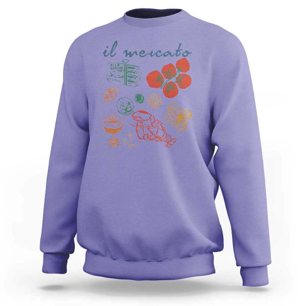 Il Mercato Italian Food Market Aesthetic Sweatshirt Summer Amalfi Coast La Dolce Vita TS02