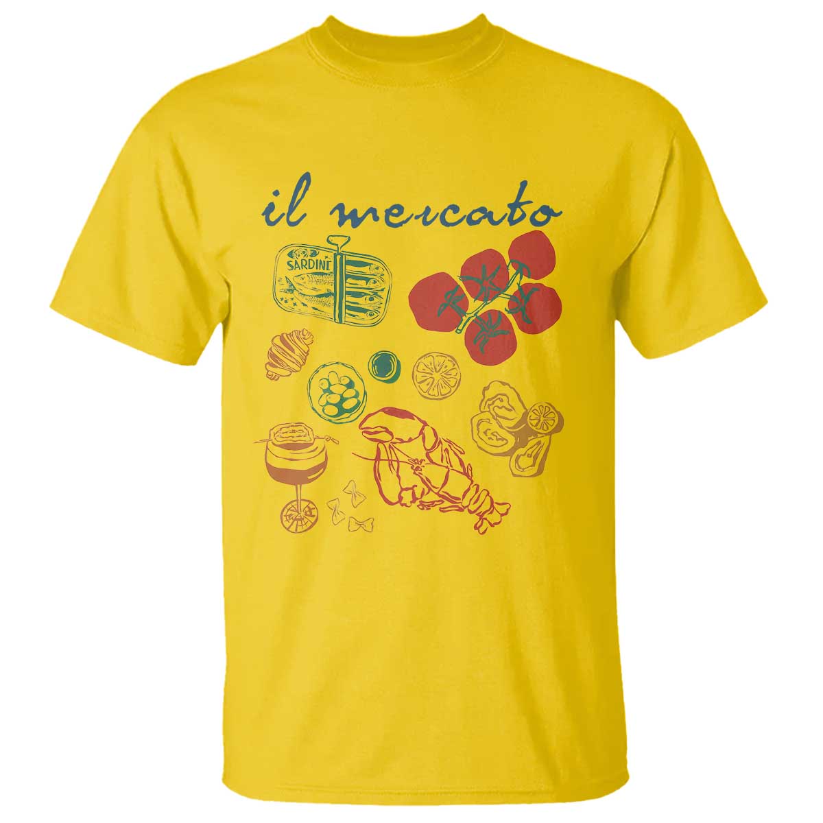 Il Mercato Italian Food Market Aesthetic T Shirt Summer Amalfi Coast La Dolce Vita TS02