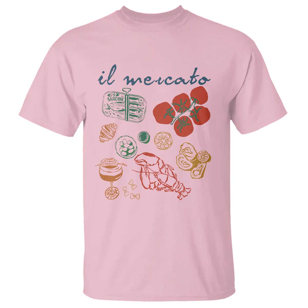 Il Mercato Italian Food Market Aesthetic T Shirt Summer Amalfi Coast La Dolce Vita TS02