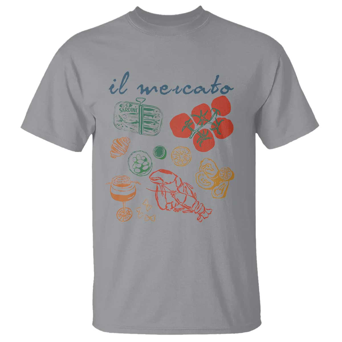 Il Mercato Italian Food Market Aesthetic T Shirt Summer Amalfi Coast La Dolce Vita TS02