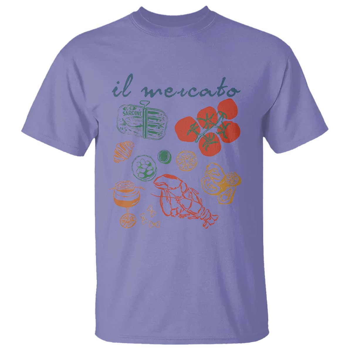 Il Mercato Italian Food Market Aesthetic T Shirt Summer Amalfi Coast La Dolce Vita TS02