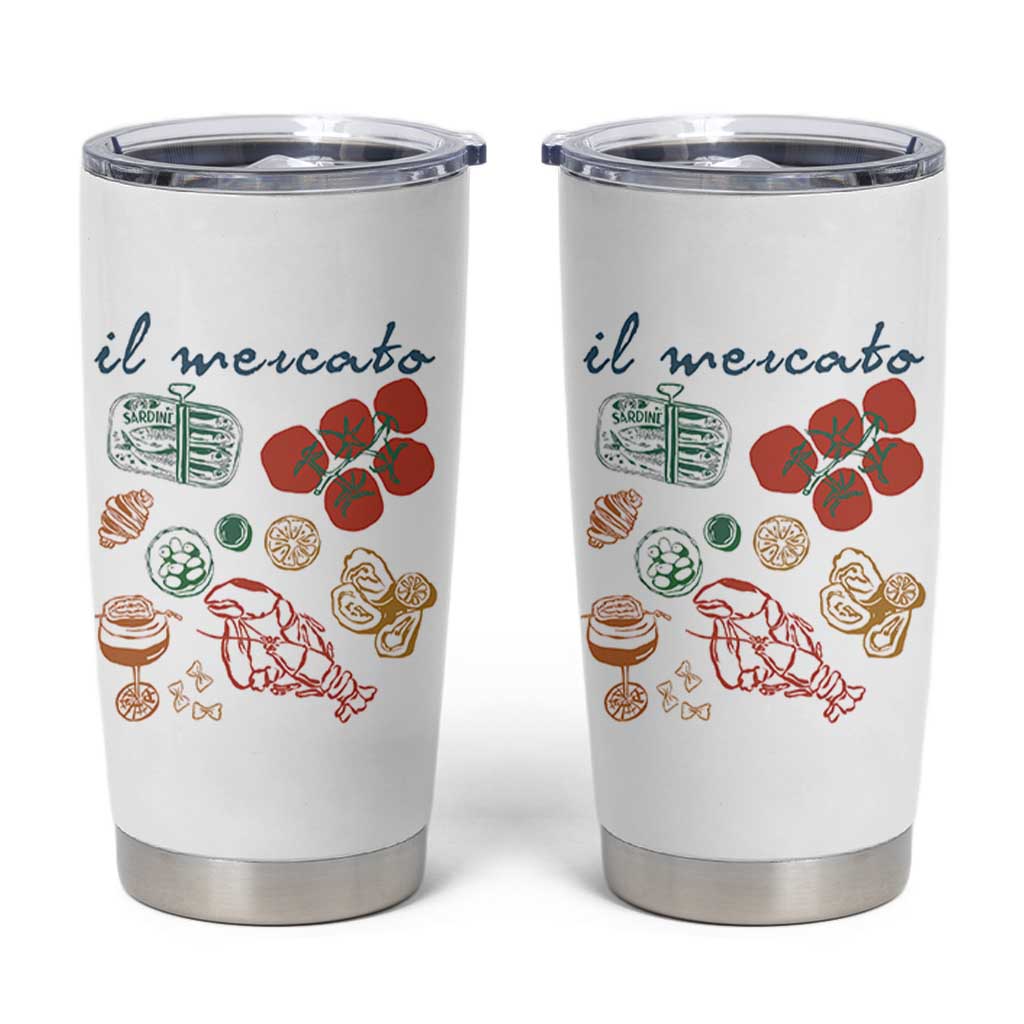 Il Mercato Italian Food Market Aesthetic Tumbler Cup Summer Amalfi Coast La Dolce Vita TS02