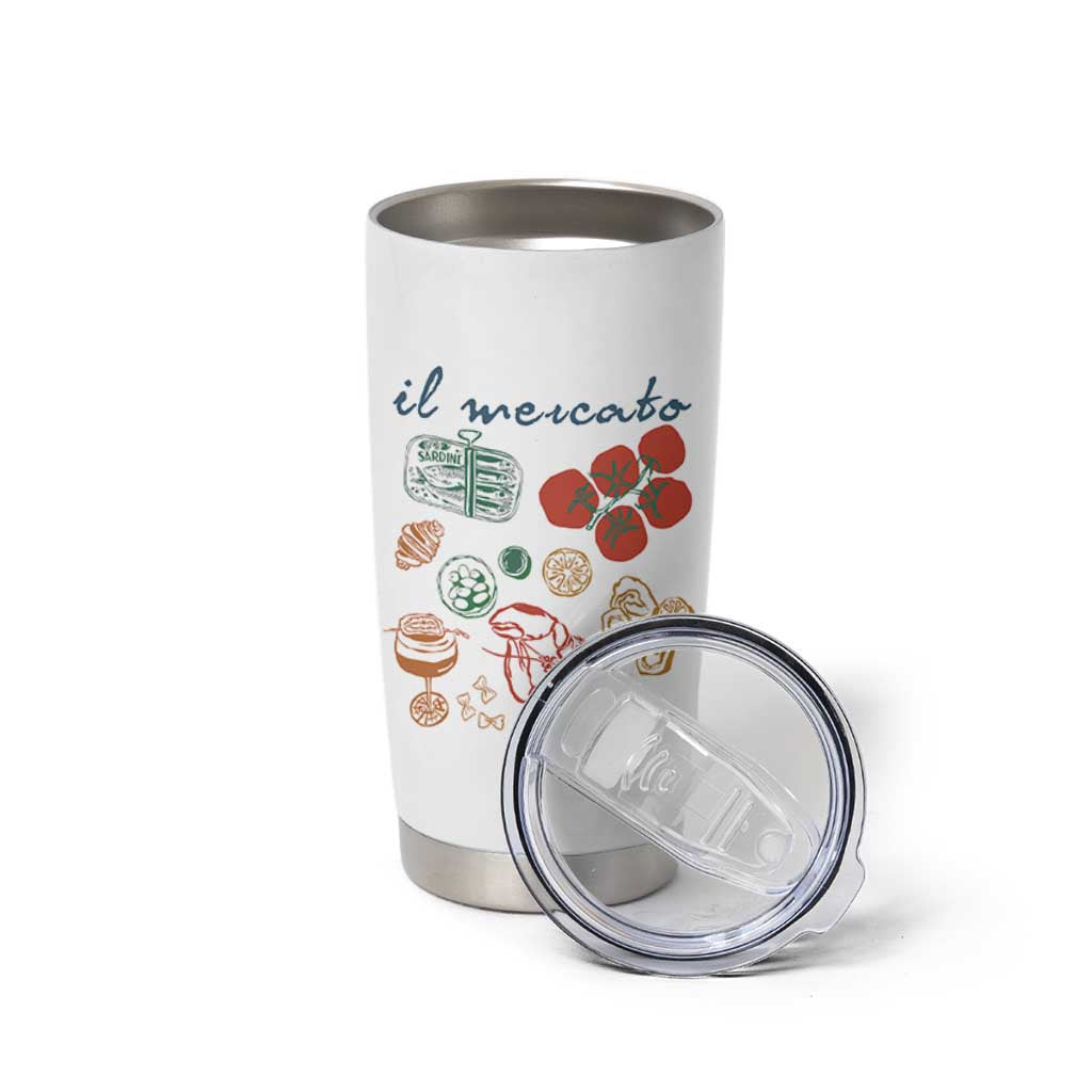 Il Mercato Italian Food Market Aesthetic Tumbler Cup Summer Amalfi Coast La Dolce Vita TS02