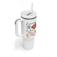 Il Mercato Italian Food Market Aesthetic Tumbler With Handle Summer Amalfi Coast La Dolce Vita TS02