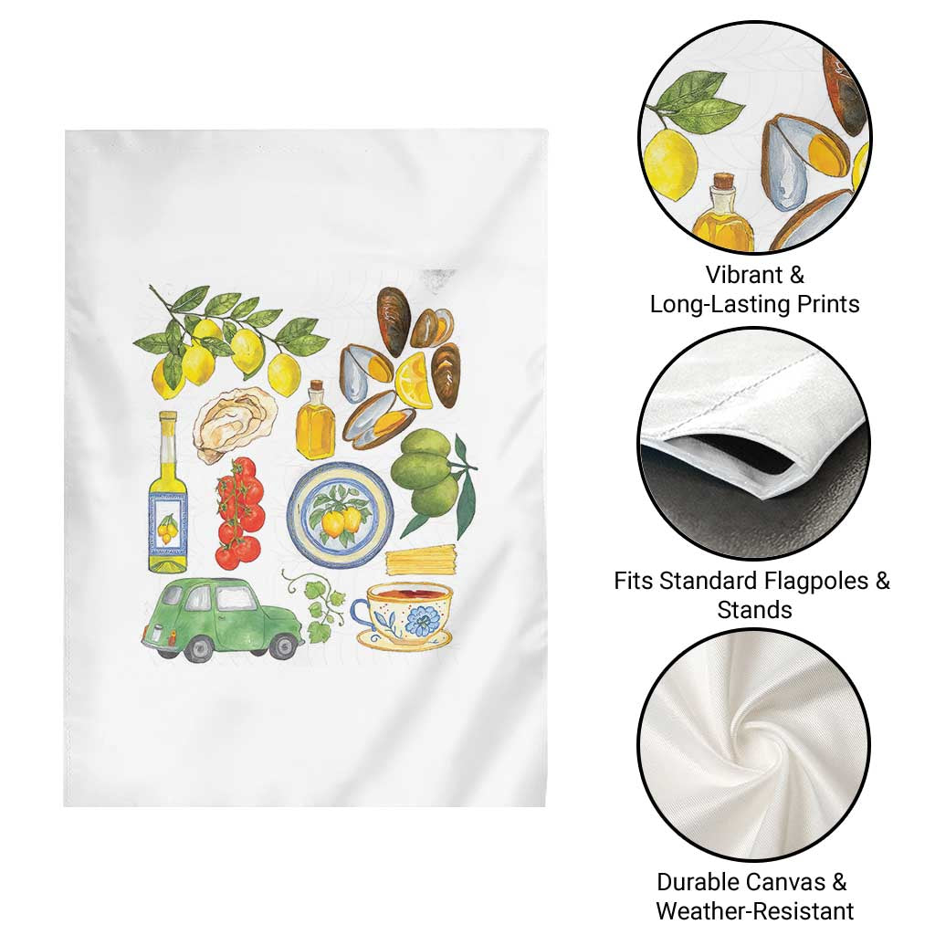 Italian Summer Scrapbook Garden Flag Limoncello Seafood Coastal Italy La Dolce Vita TS02