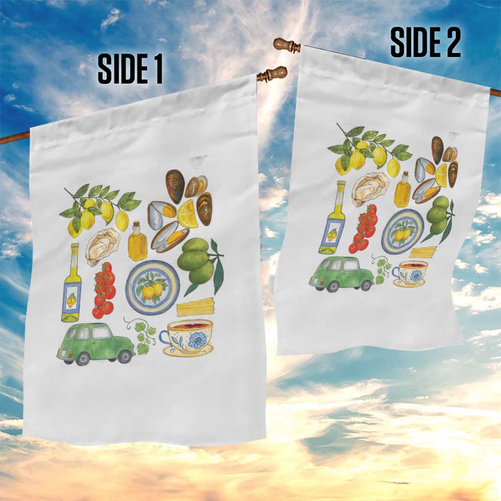 Italian Summer Scrapbook Garden Flag Limoncello Seafood Coastal Italy La Dolce Vita TS02