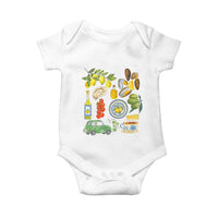 Italian Summer Scrapbook Baby Onesie Limoncello Seafood Coastal Italy La Dolce Vita TS02