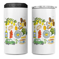 Italian Summer Scrapbook 4 in 1 Can Cooler Tumbler Limoncello Seafood Coastal Italy La Dolce Vita TS02
