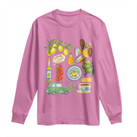 Italian Summer Scrapbook Long Sleeve Shirt Limoncello Seafood Coastal Italy La Dolce Vita TS02