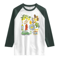 Italian Summer Scrapbook Raglan Shirt Limoncello Seafood Coastal Italy La Dolce Vita TS02