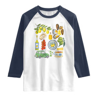 Italian Summer Scrapbook Raglan Shirt Limoncello Seafood Coastal Italy La Dolce Vita TS02