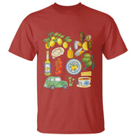 Italian Summer Scrapbook T Shirt Limoncello Seafood Coastal Italy La Dolce Vita TS02
