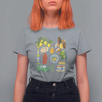 Italian Summer Scrapbook T Shirt For Women Limoncello Seafood Coastal Italy La Dolce Vita TS02