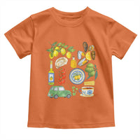Italian Summer Scrapbook Toddler T Shirt Limoncello Seafood Coastal Italy La Dolce Vita TS02