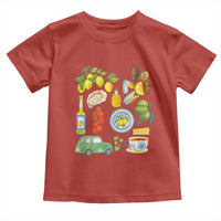 Italian Summer Scrapbook Toddler T Shirt Limoncello Seafood Coastal Italy La Dolce Vita TS02