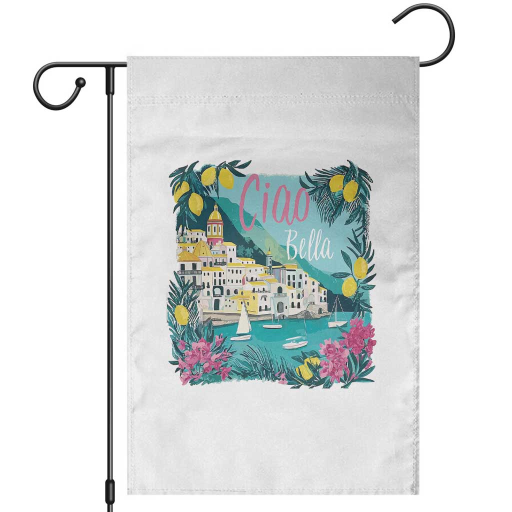 Ciao Bella Italy Amalfi Coast Garden Flag Lemons and Florals Nostalgic Village - Wonder Print Shop
