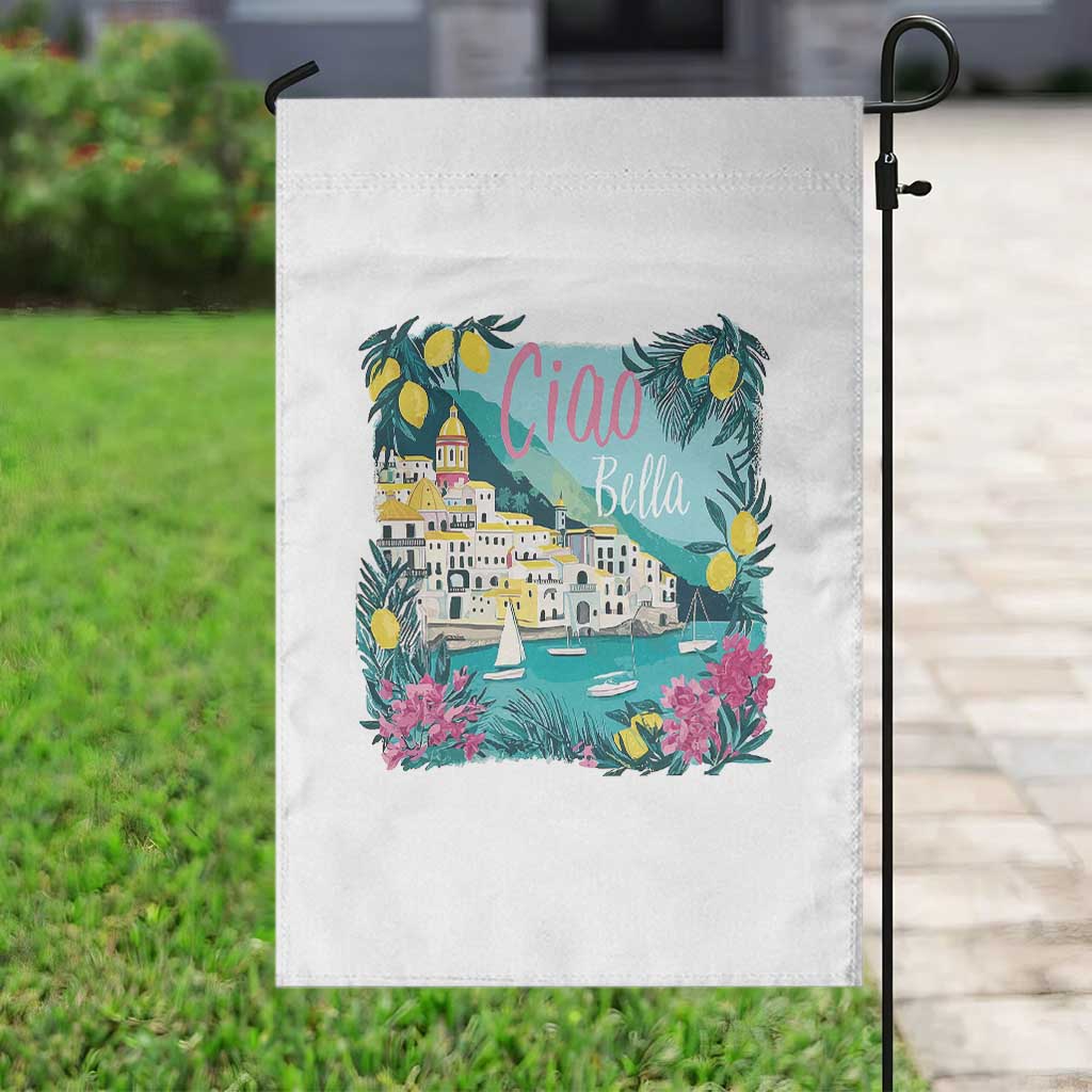 Ciao Bella Italy Amalfi Coast Garden Flag Lemons and Florals Nostalgic Village - Wonder Print Shop